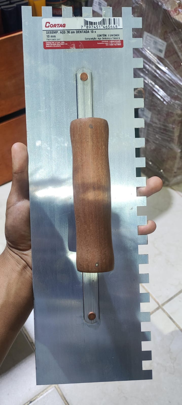 RASPIN CORTAG MANGO DE MADERA 38CM 10X10