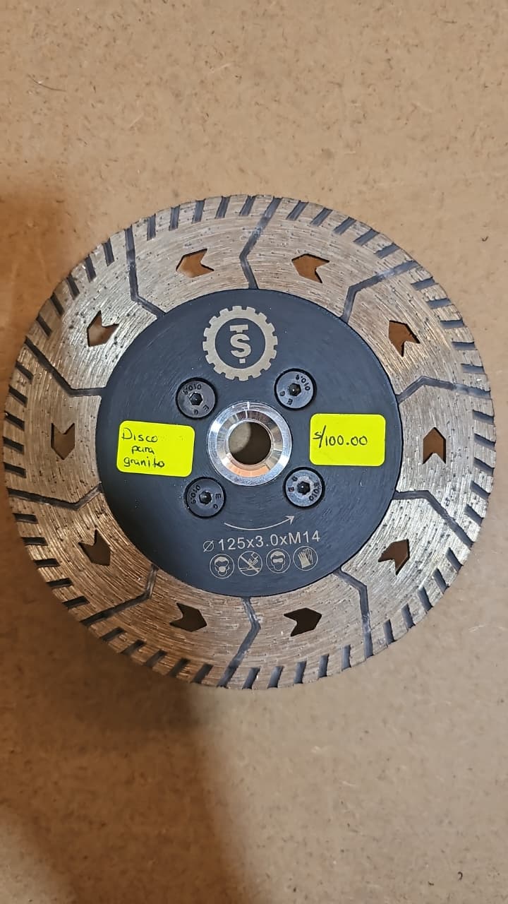 DISCO DIAMANTADO DE CORTE Y DESBASTE PARA GRANITO 5"