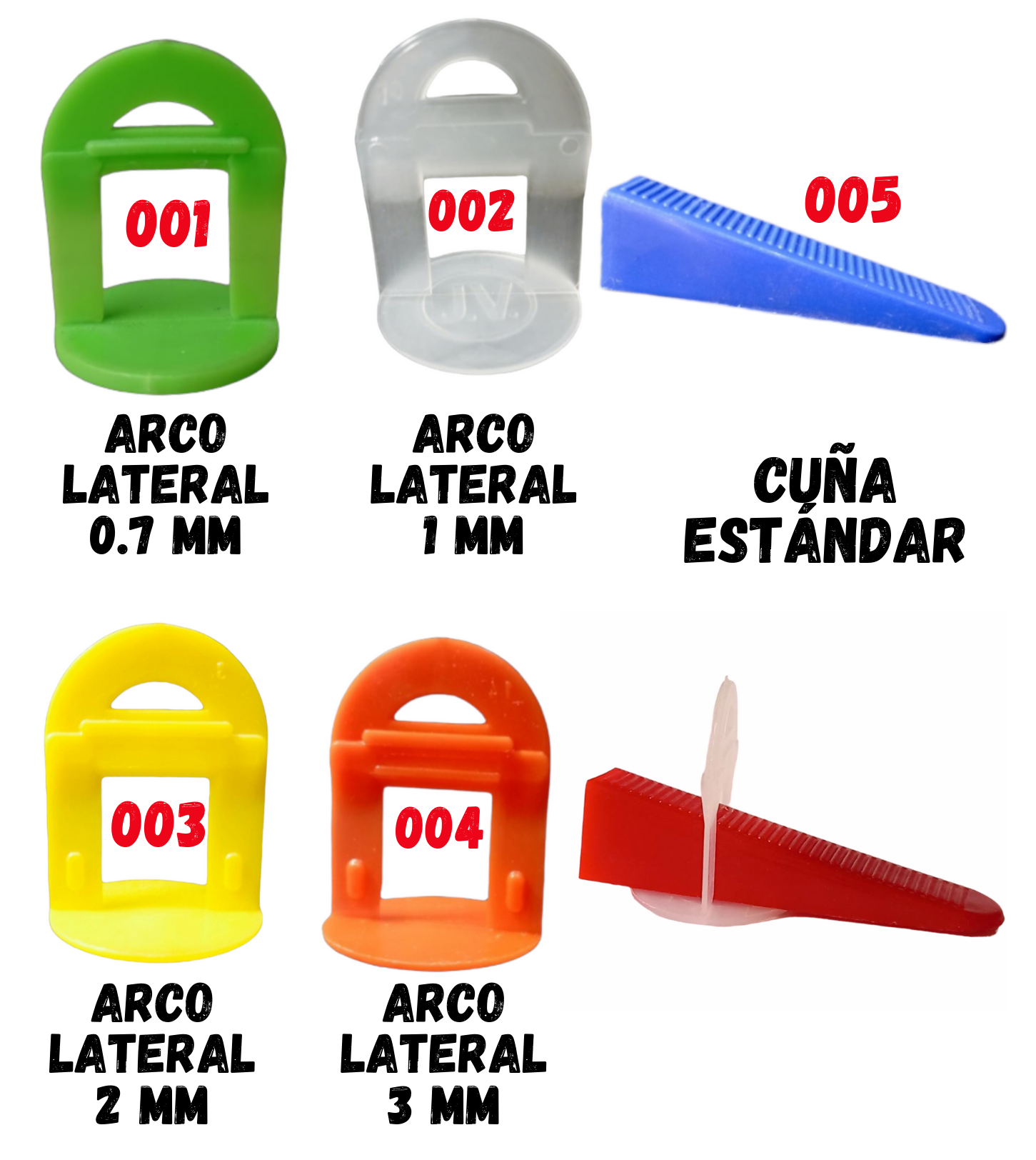 NIVELADORES DELGADOS 0.7MM (VERDE)